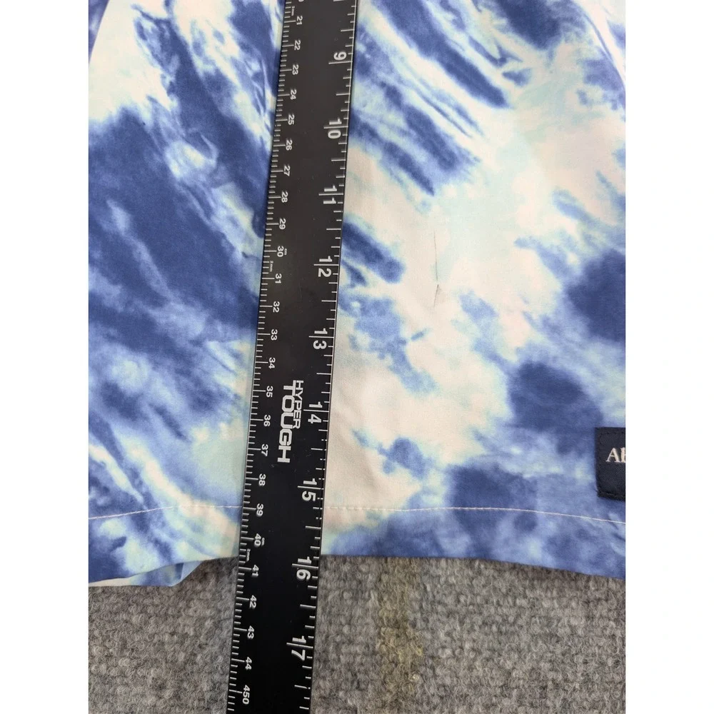 Abercrombie & Fitch Tie Dye Blue Swim Trunks Shorts Mens Size S Beachwear Pool